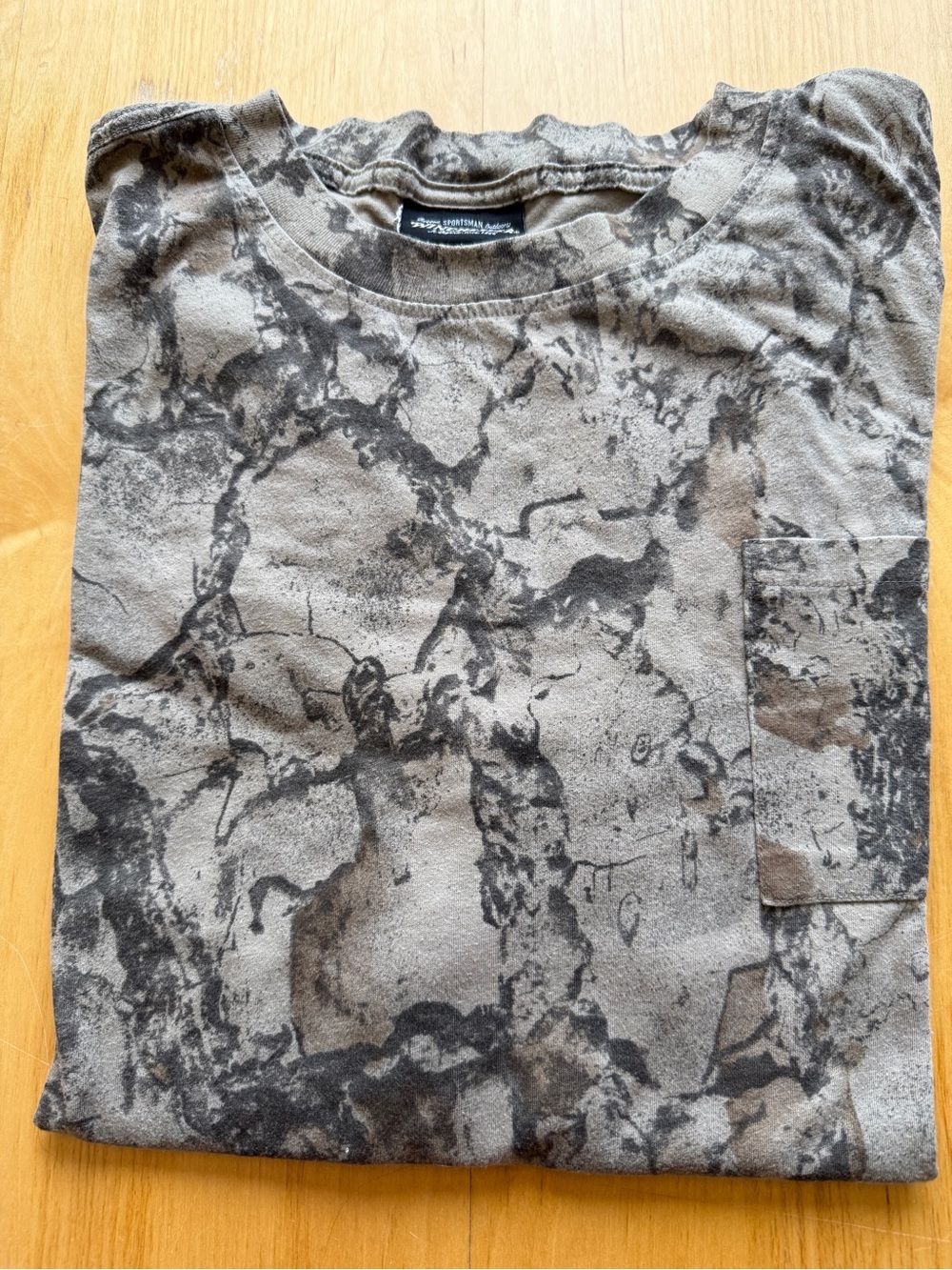 Winchester Camo Pocket T-Shirt Hunting Outdoors Tee Brown Gray Men’s XL